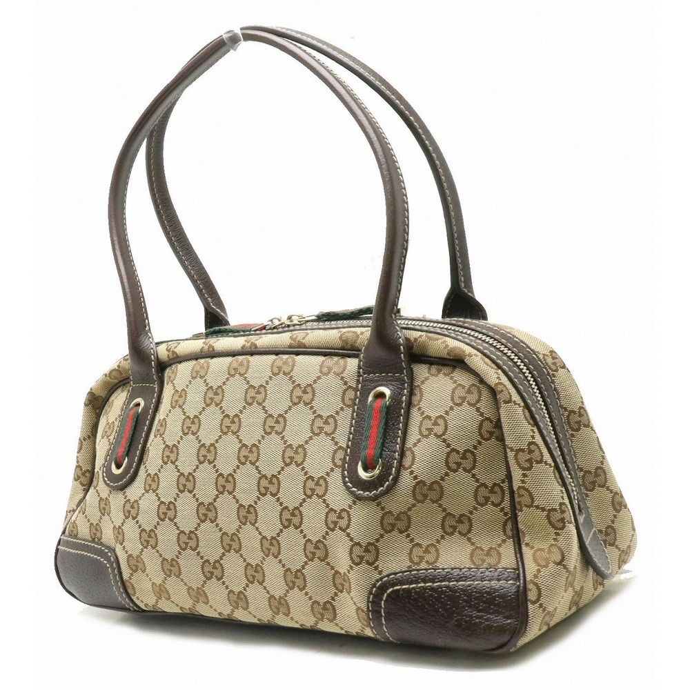 Gucci GG Handbag Khaki Mini Tan Princy Ribbon Brown